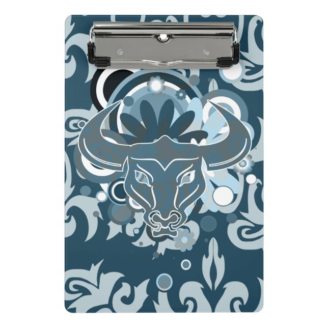 Abstract Bull Mini Clipboard (Front)