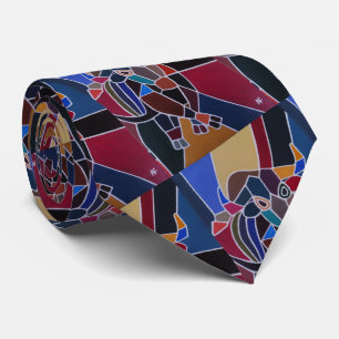Abstract Bull Painting by Alfred Fox Tie