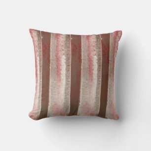 Abstract Burgundy Beige Brown Tan Modern Cushion