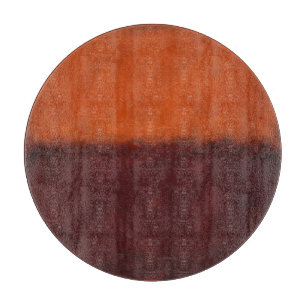 Abstract Burnt Orange Horizon Cutting Board