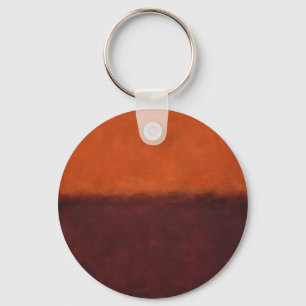 Abstract Burnt Orange Horizon Key Ring