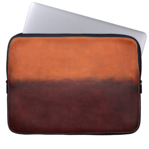 Abstract Burnt Orange Horizon Laptop Sleeve