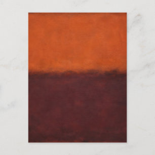 Abstract Burnt Orange Horizon Postcard