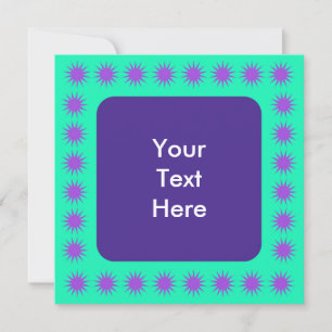 Abstract Burst Border Square  Invitation