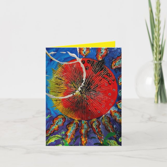 Abstract Burst Note Card (Front)