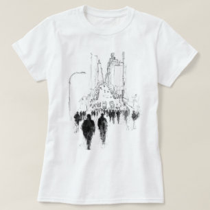 Abstract Busy Street Scene T-Shirt