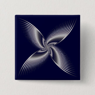 Abstract buterfly 15 cm square badge