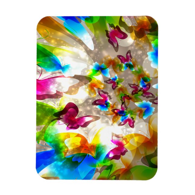 Abstract Butterflies Magnet (Vertical)