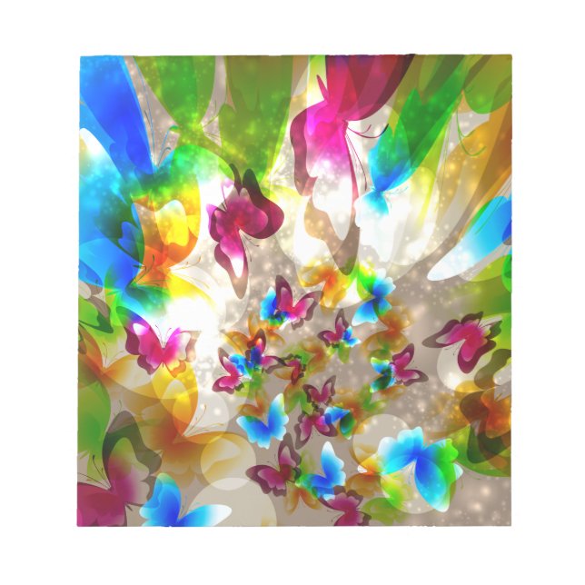 Abstract Butterflies Notepad (Front)