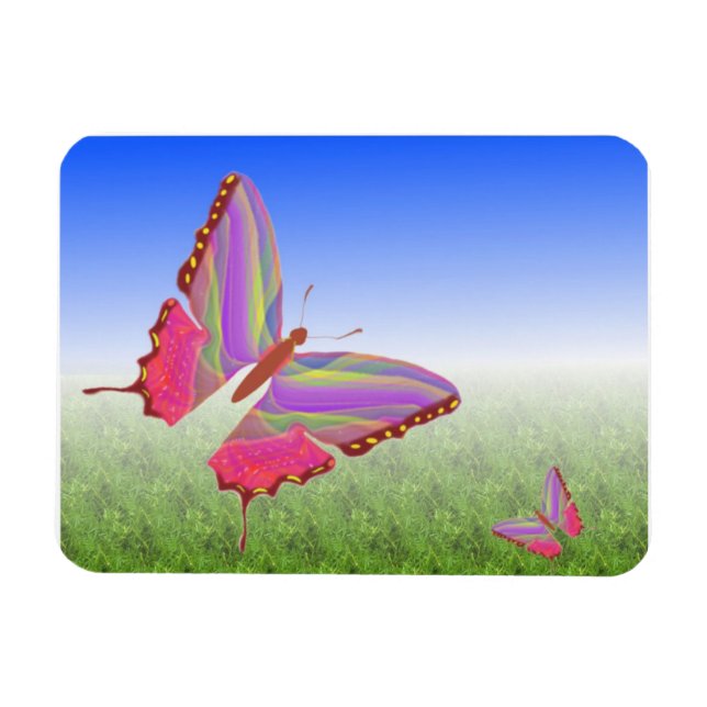 Abstract Butterflies Premium Magnet (Horizontal)