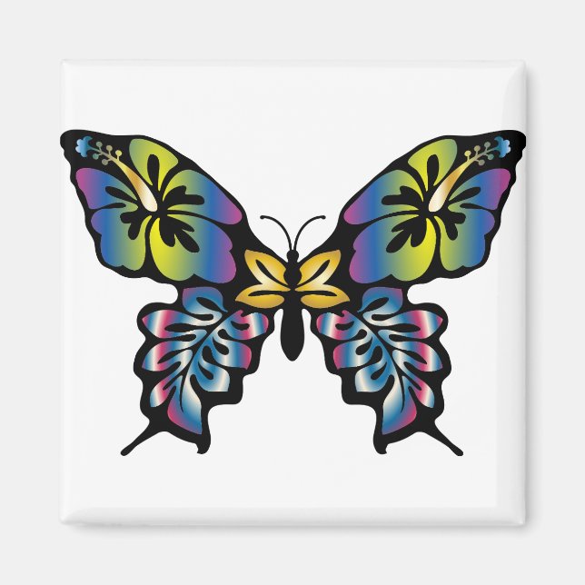 Abstract Butterfly 3 Magnet (Front)