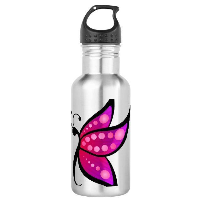 Abstract Butterfly 710 Ml Water Bottle (Front)