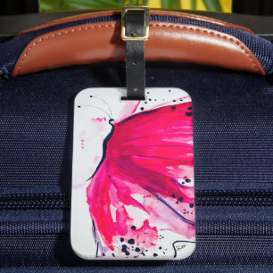 Abstract Butterfly Acrylic Luggage Tag