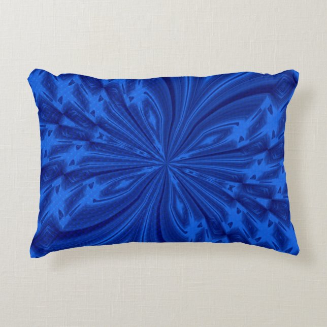 Abstract Butterfly Blue Accent Pillow (Front)