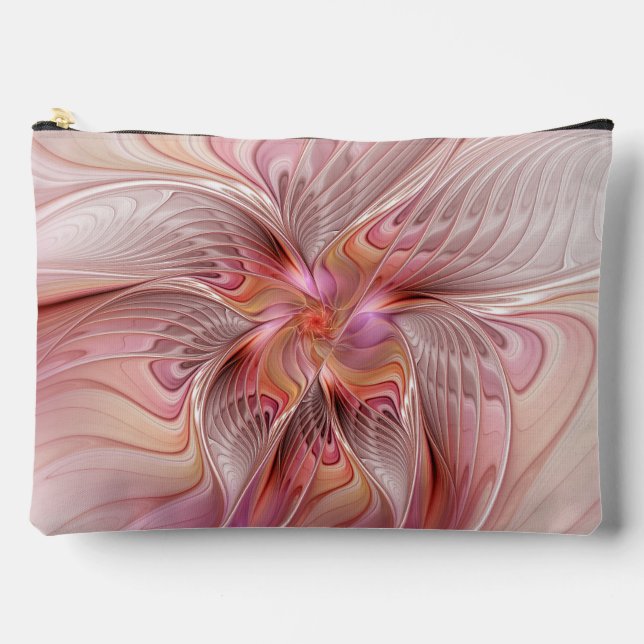 Abstract Butterfly Colorful Fantasy Fractal Art Accessory Pouch (Front)