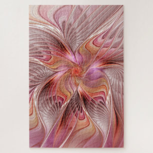 Abstract Butterfly Colorful Fantasy Fractal Art Jigsaw Puzzle