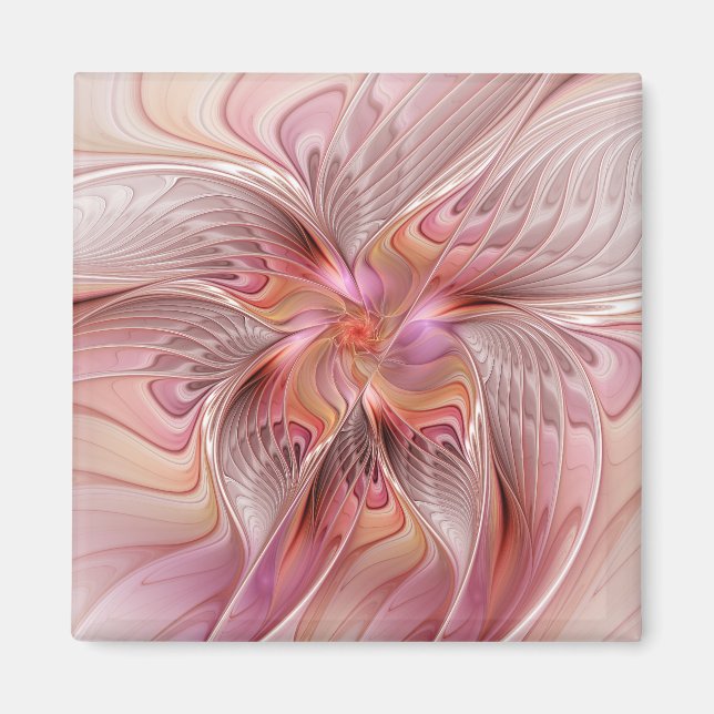 Abstract Butterfly Colorful Fantasy Fractal Art Magnet (Front)