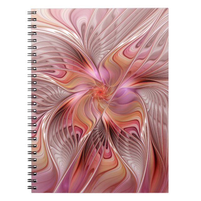 Abstract Butterfly Colorful Fantasy Fractal Art Notebook (Front)