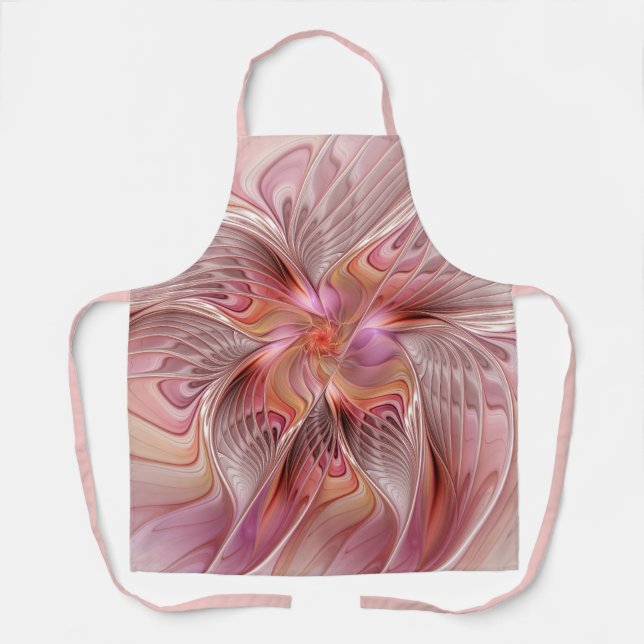 Abstract Butterfly Colourful Fantasy Fractal Art Apron (Front)