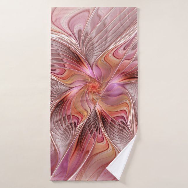 Abstract Butterfly Colourful Fantasy Fractal Art Bath Towel (Bath Towel)