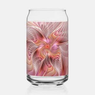 Abstract Butterfly Colourful Fantasy Fractal Art Can Glass