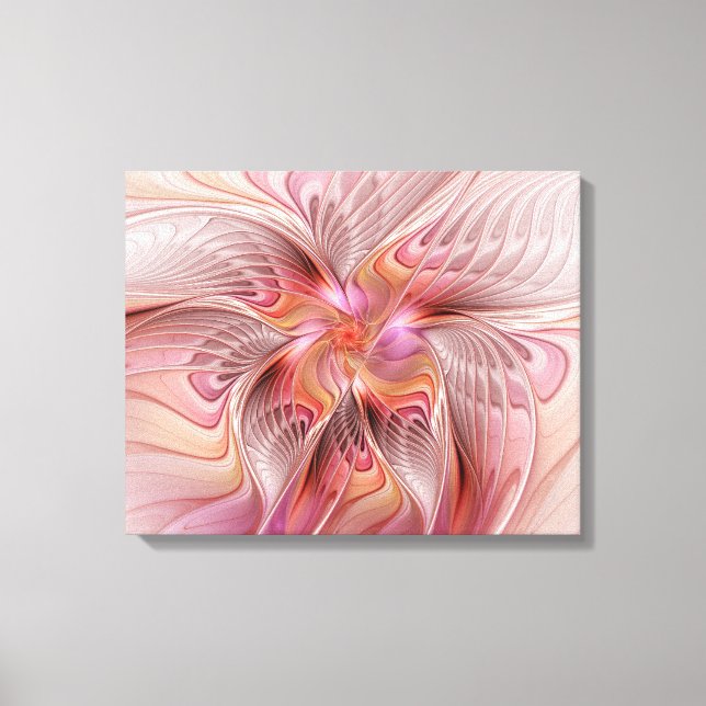 Abstract Butterfly Colourful Fantasy Fractal Art Canvas Print (Front)