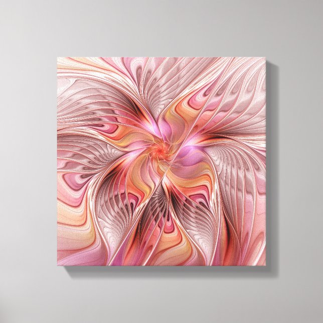 Abstract Butterfly Colourful Fantasy Fractal Art Canvas Print (Front)