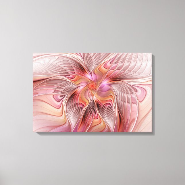 Abstract Butterfly Colourful Fantasy Fractal Art Canvas Print (Front)