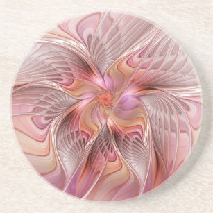 Abstract Butterfly Colourful Fantasy Fractal Art Coaster