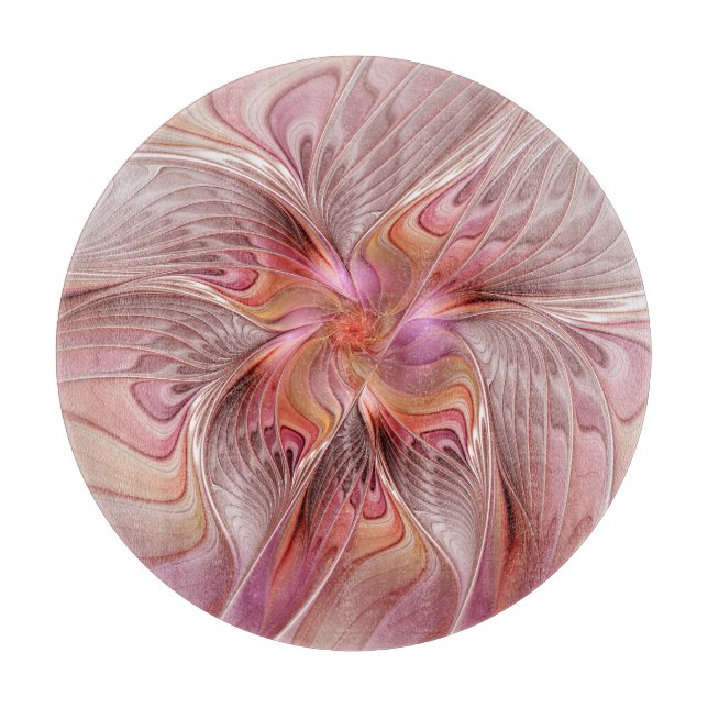Abstract Butterfly Colourful Fantasy Fractal Art Cutting Board (Front)