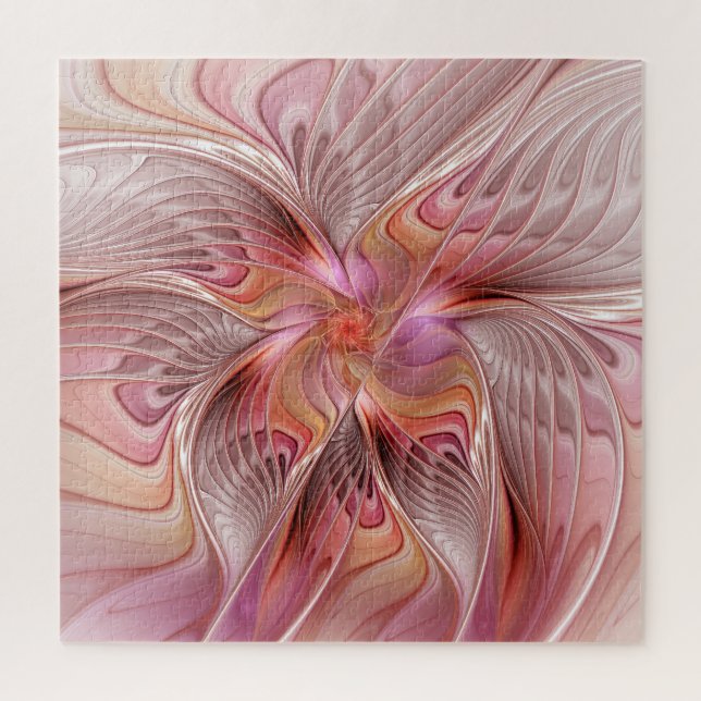 Abstract Butterfly Colourful Fantasy Fractal Art Jigsaw Puzzle (Vertical)