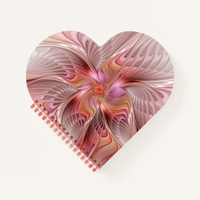 Abstract Butterfly Colourful Fantasy Fractal Art Notebook (Front)