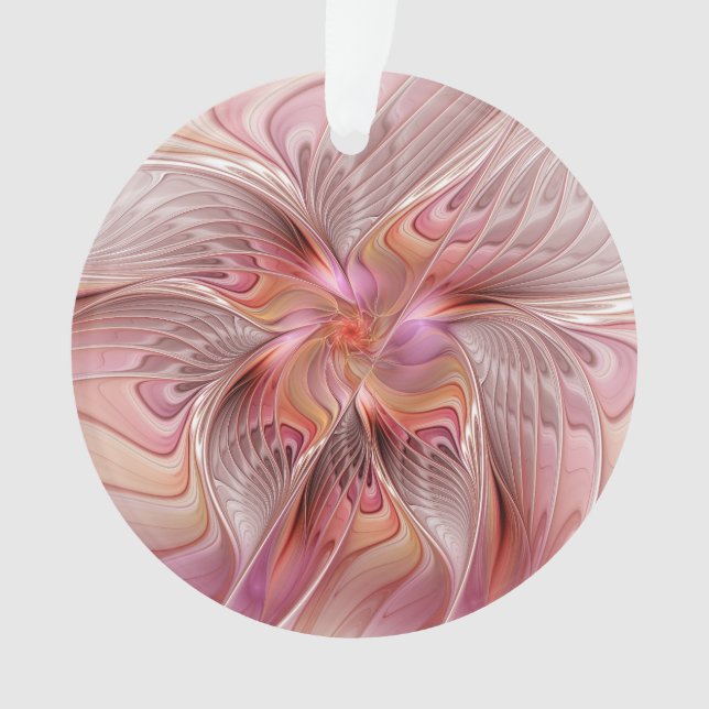 Abstract Butterfly Colourful Fantasy Fractal Art Ornament (Front)
