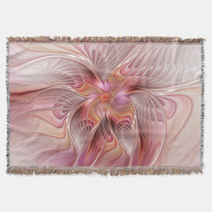 Abstract Butterfly Colourful Fantasy Fractal Art Throw Blanket