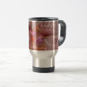Abstract Butterfly Colourful Fantasy Fractal Art Travel Mug