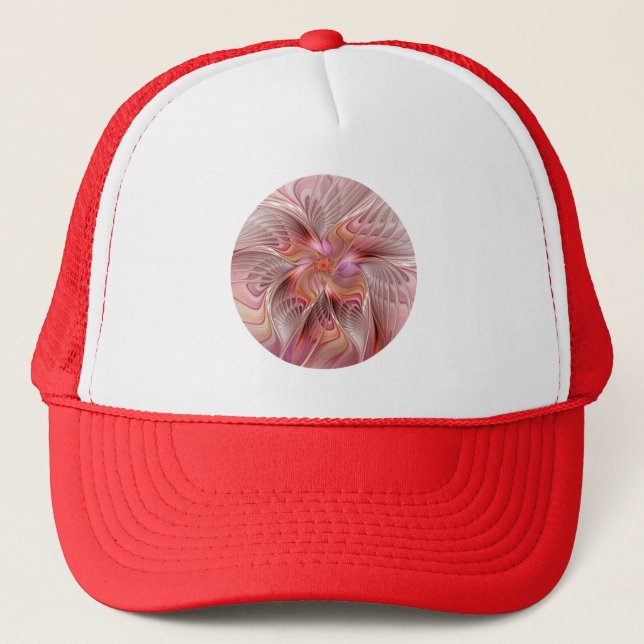 Abstract Butterfly Colourful Fantasy Fractal Art Trucker Hat (Front)