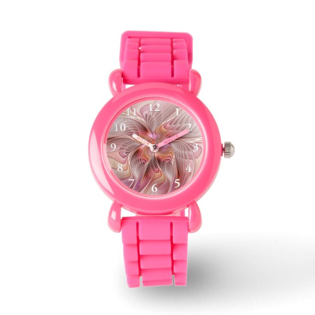 Abstract Butterfly Colourful Fantasy Fractal Art Watch (Front)