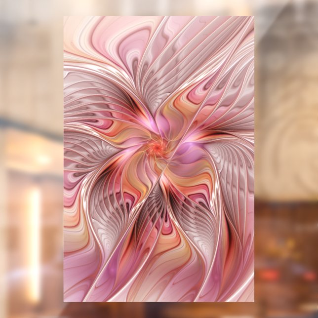 Abstract Butterfly Colourful Fantasy Fractal Art Window Cling (Sheet 2)