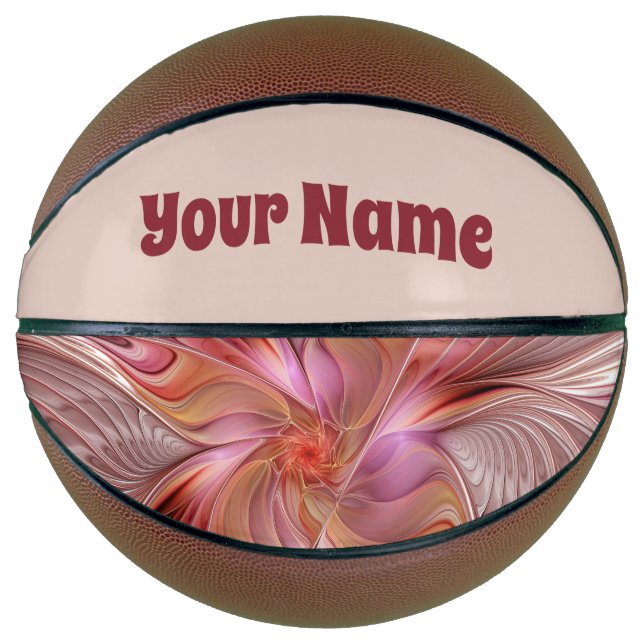 Abstract Butterfly Colourful Fantasy Fractal Name Basketball (Front)
