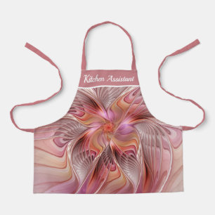 Abstract Butterfly Colourful Fantasy Fractal Text Apron