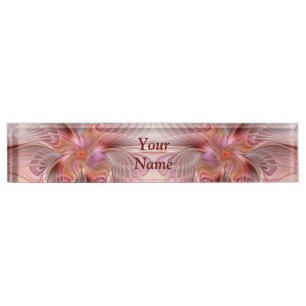 Abstract Butterfly Colourful Fantasy Fractal Text Nameplate