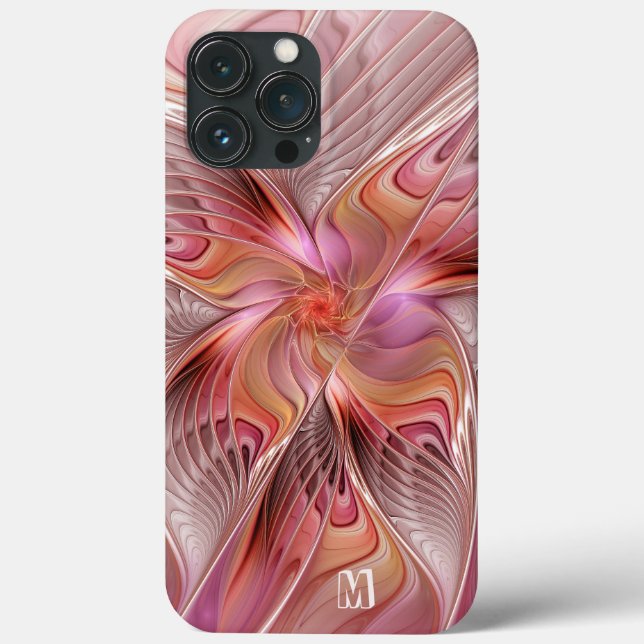 Abstract Butterfly Colourful Fractal Art Monogram Case-Mate iPhone Case (Back)