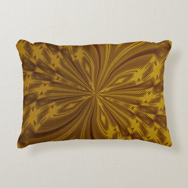 Abstract Butterfly Gold Accent Pillow (Front)