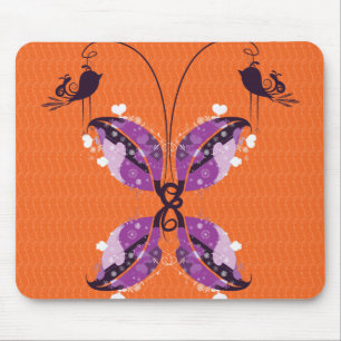 abstract butterfly mouse mat