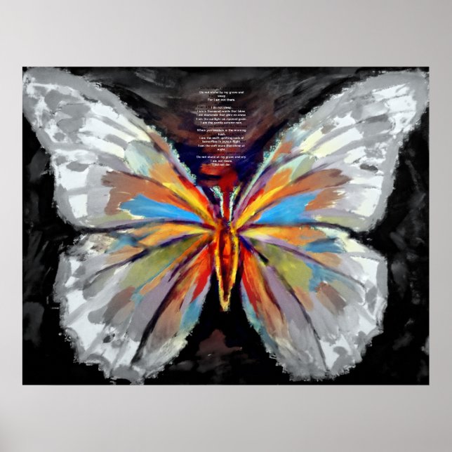 Abstract Butterfly Painting - Art Prints (Front)