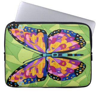 Abstract butterfly painting laptop sleeve