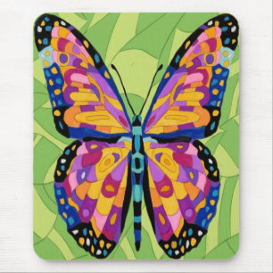 Abstract butterfly painting mouse mat