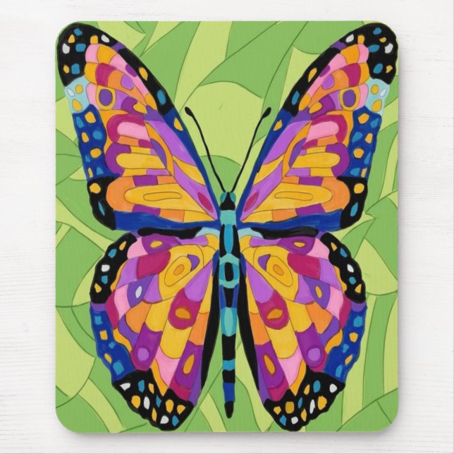 Abstract butterfly painting  mouse mat (Front)