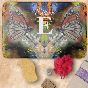 Abstract Butterfly PV02 Bath Mat