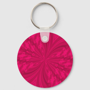 Abstract Butterfly Raspberry Pink Keychain